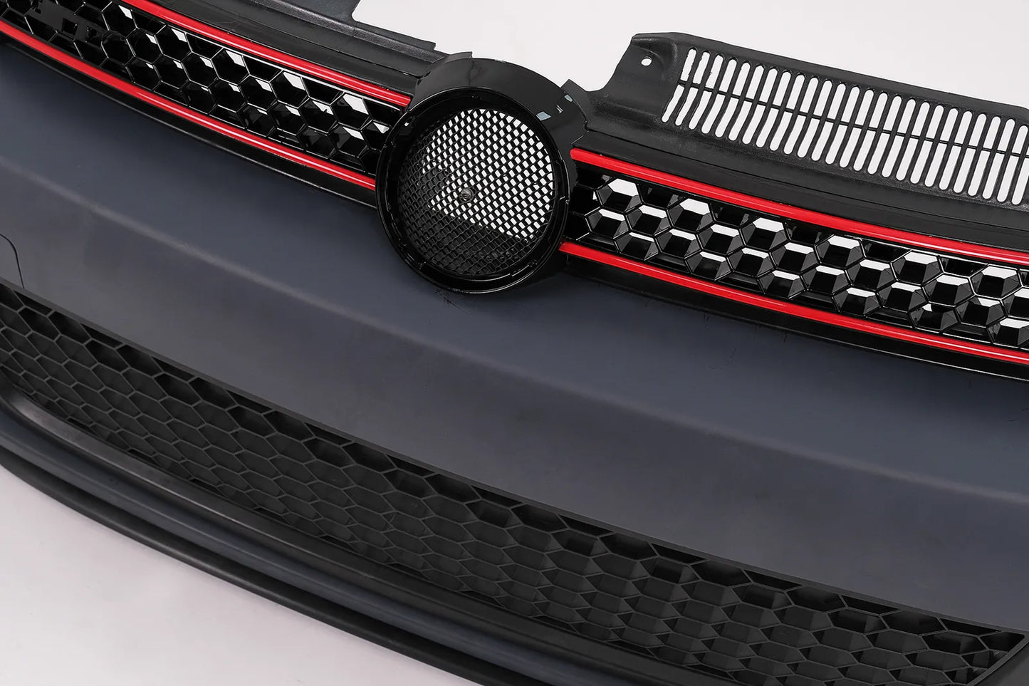 ⭐Paraurti anteriore adatto per VW Golf VI 6 08-13 Griglia Fendinebbia GTI Look⭐