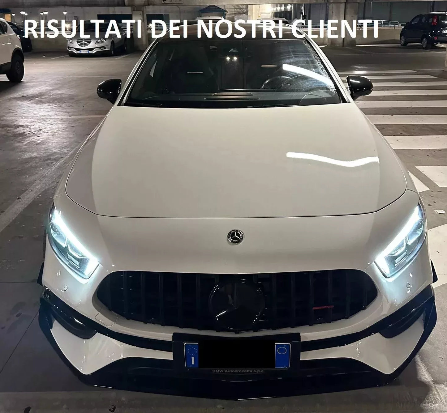 💥0221 PARAURTI ANTERIORE ADATTO PER MERCEDES CLASSE A W177 LOOK AMG A45S A45💥
