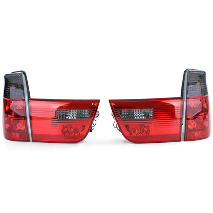 Fanali posteriori in vetro trasparente rosso nero fumè aftermarket compatibile con BMW X5 E53 99-03