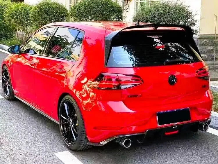 ⭐Carbon Fiber Diffuser Fit For VW Golf GTD GTI TSI TDI MK7.5⭐