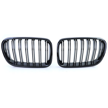 Griglia del radiatore sportiva doppia barra lucida per prestazioni compatibile per BMW X3 F25 10-14