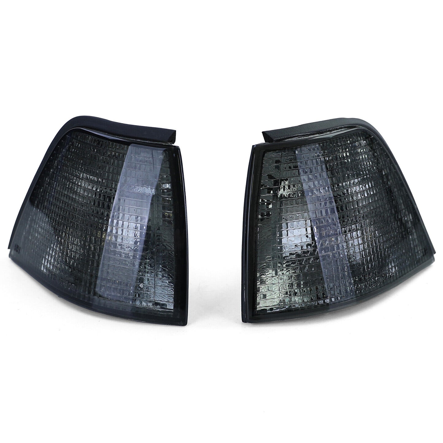 Coppia indicatori di direzione fumè neri adatti per BMW Serie 3 E36 Berlina Touring Compact 90-98