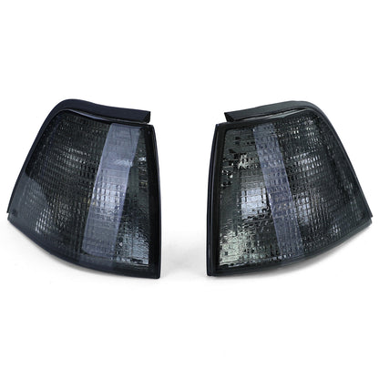 Coppia indicatori di direzione fumè neri adatti per BMW Serie 3 E36 Berlina Touring Compact 90-98