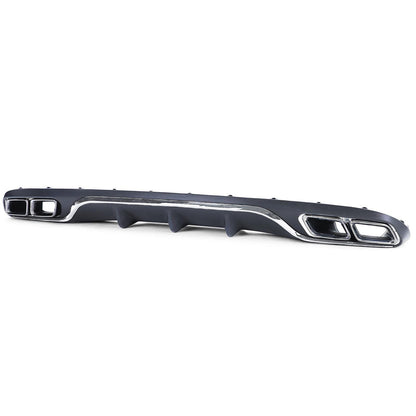Rear Diffuser with Chrome Exhaust Tips for Mercedes E-Class W213 