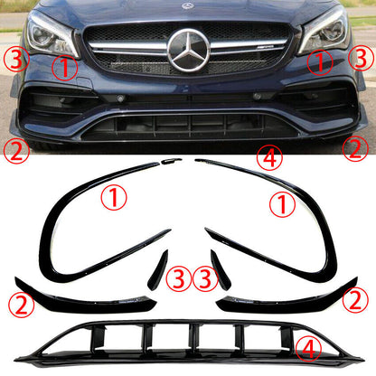 FRONT SPOILER suitable for the restyling of the Mercedes C117 CLA class