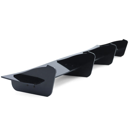 Inserto diffusore posteriore sportivo splitter nero lucido per sedile Leon 3 5F