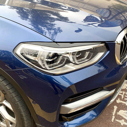For BMW X3 G01 and X4 G02 bad look headlight panels glossy black 