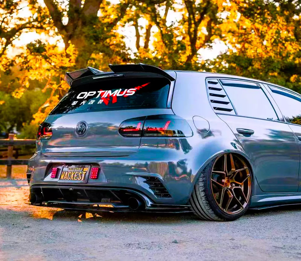 ✨Glossy Black Rear Spoiler Kit Fit For VW Golf MK6 GTD GTI R20 R✨