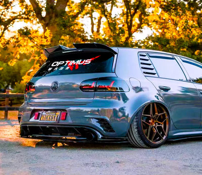 ✨Glossy Black Rear Spoiler Kit Fit For VW Golf MK6 GTD GTI R20 R✨