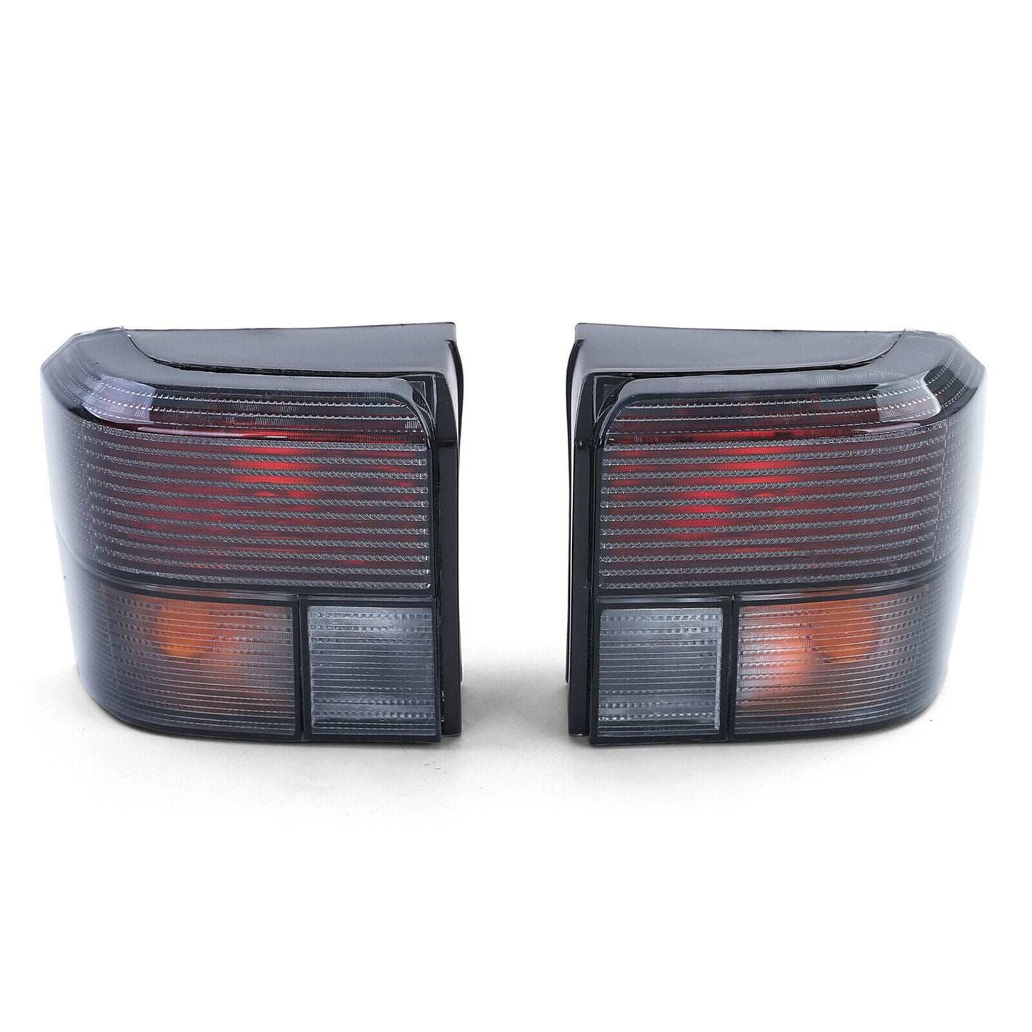 Pair of Black Smoke Rear Lights aftermarket compatible with VW T4 Bus Transporter Caravelle 90-03 