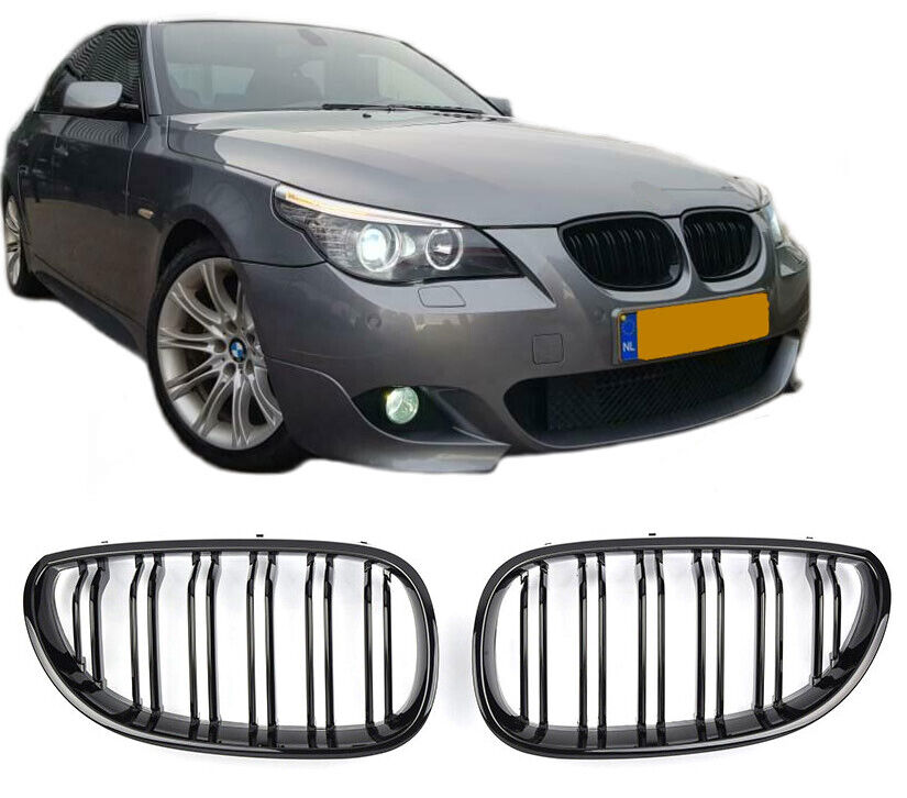 SUITABLE FOR BMW 5 SERIES E60 E61 SPORT DOUBLE BRAKE GLOSS BLACK 