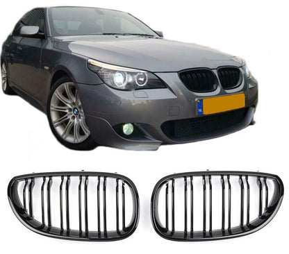 SUITABLE FOR BMW 5 SERIES E60 E61 SPORT DOUBLE BRAKE GLOSS BLACK 