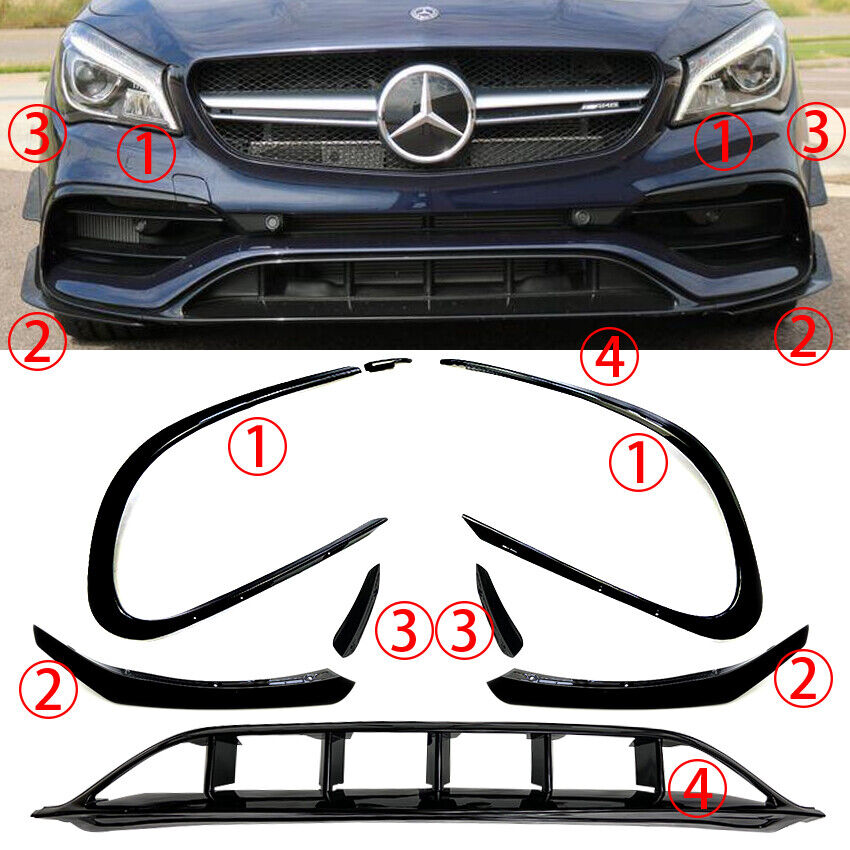 Adatto per MERCEDES C117 CLASSE CLA SPOILER ANTERIORE LIFTING SPOILER ANTERIORE