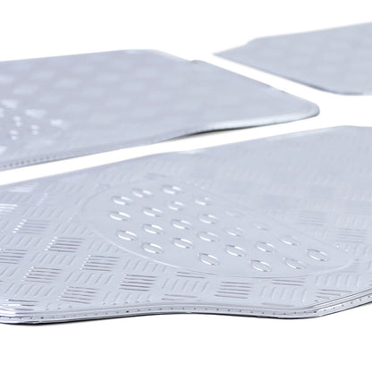 Car Rubber Mats Universal Aluminum Ribbed Plate Look 4 