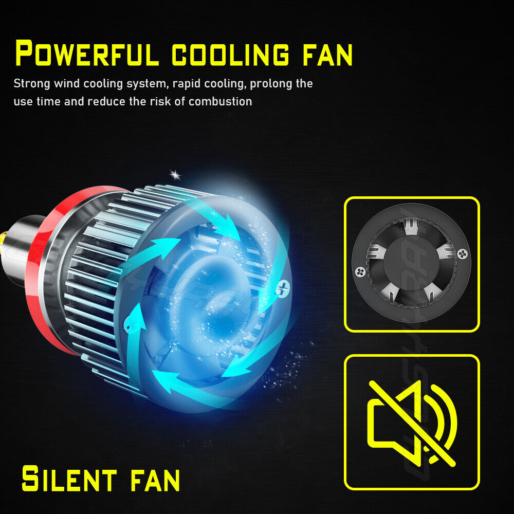 For Chevy Malibu 2006-2012 6000K Combo LED Headlights + Fog Light Bulbs Kit 6PC 