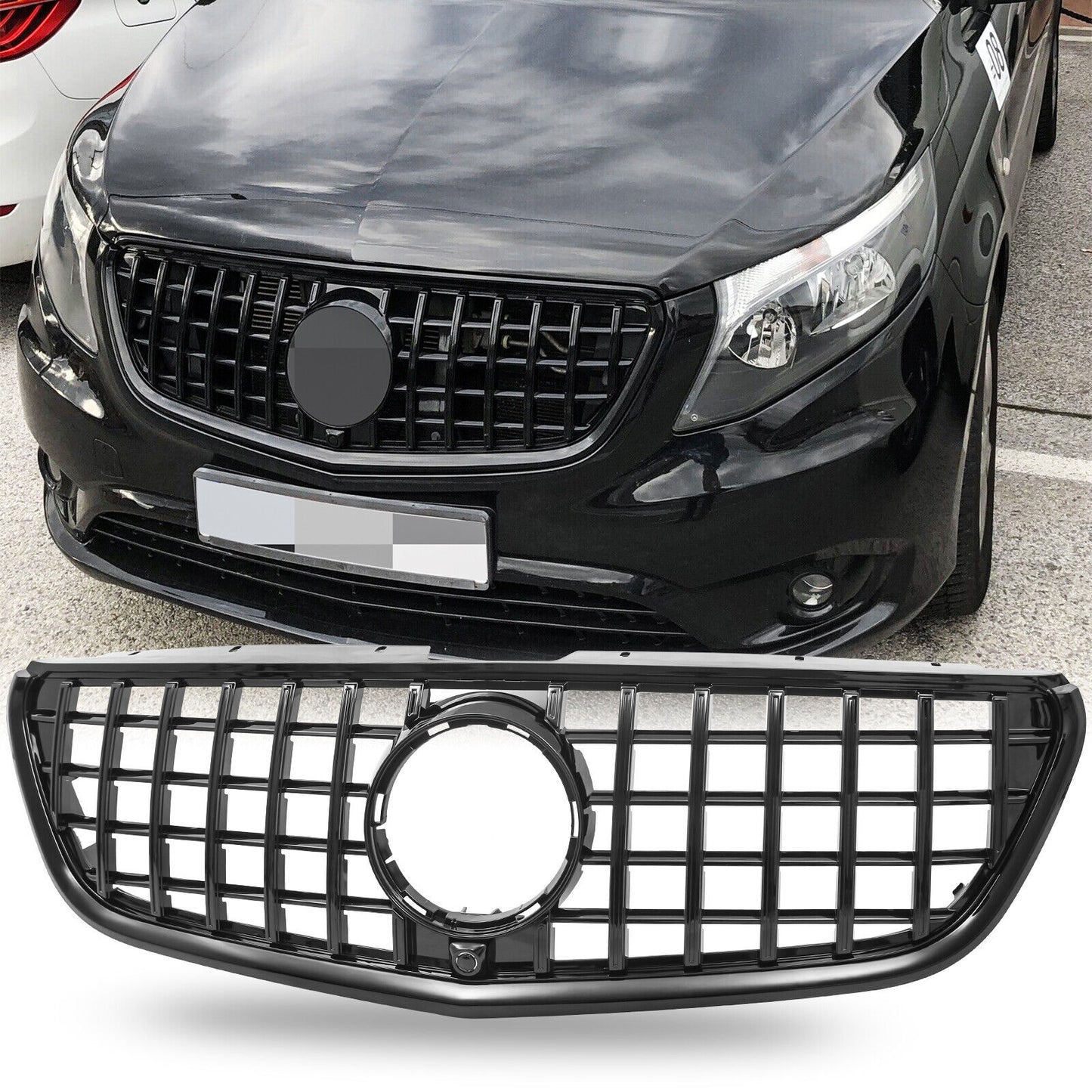GT Panamericana Grill adatto per Mercedes VITO W447 14-19 Tutto Nero