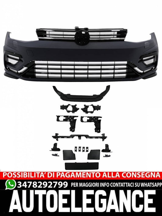 Front Bumper Suitable for VW Golf VII 7 2013-2017 7.5 Facelift R-Line Design