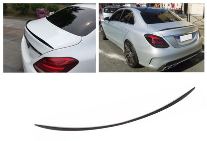 Adatto per MERCEDES W205 CLASSE C SPOILER POSTERIORE LABBRO NERO LUCIDO