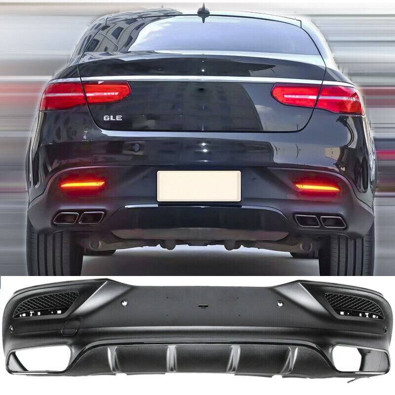 Diffusore posteriore doppio tubo adatto per Mercedes GLE C292 pacchetto nero