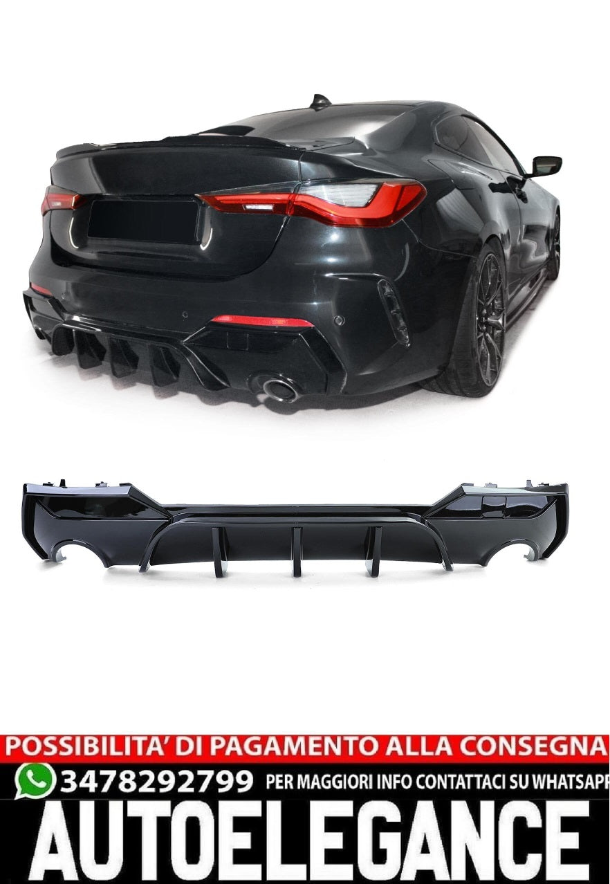 Diffusore posteriore Performance Nero lucido adatto per BMW Serie 4 G22 G23 420 430 da 20