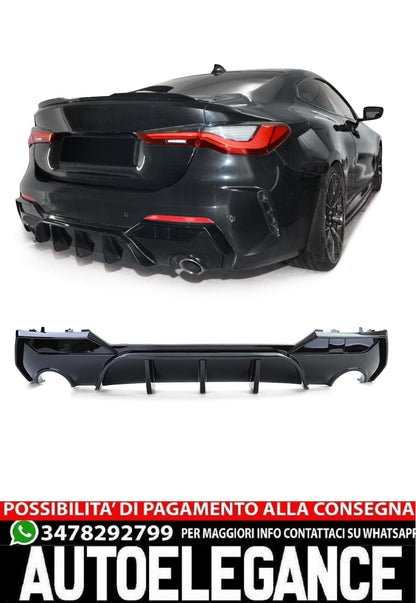 Diffusore posteriore Performance Nero lucido adatto per BMW Serie 4 G22 G23 420 430 da 20