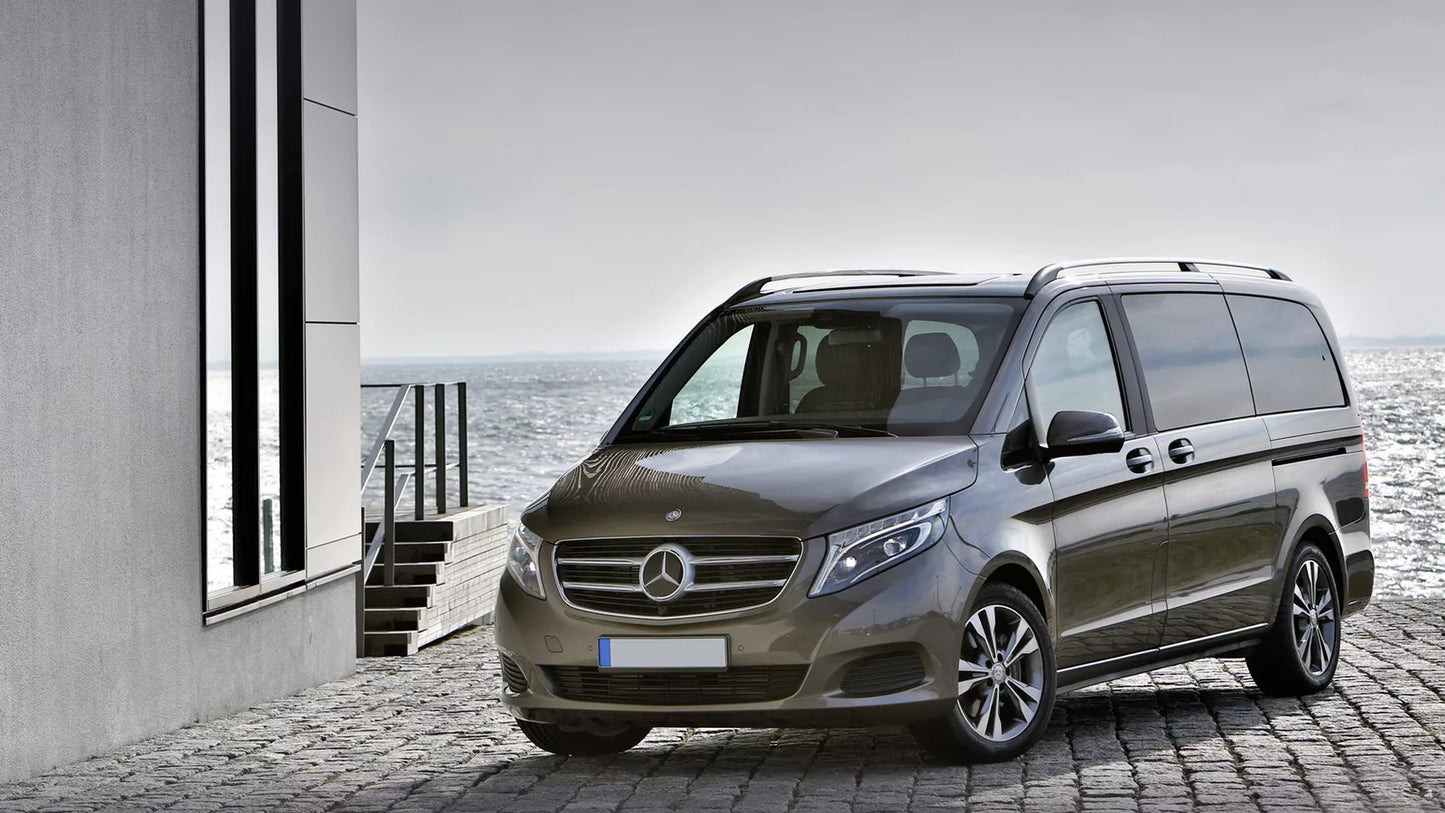 🤩Barre Tetto per Mercedes V W447 14+ Passo lungo LWB Alluminio Mancorrenti🤩