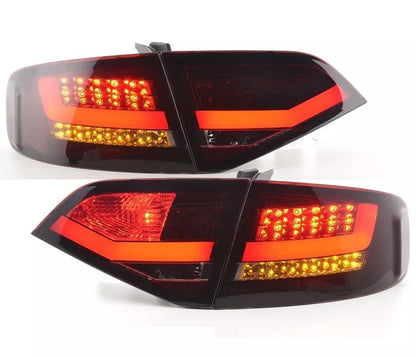 Fanali posteriori LED per Audi A4 B8 08-11 berlina luci posteriori rosse smoke