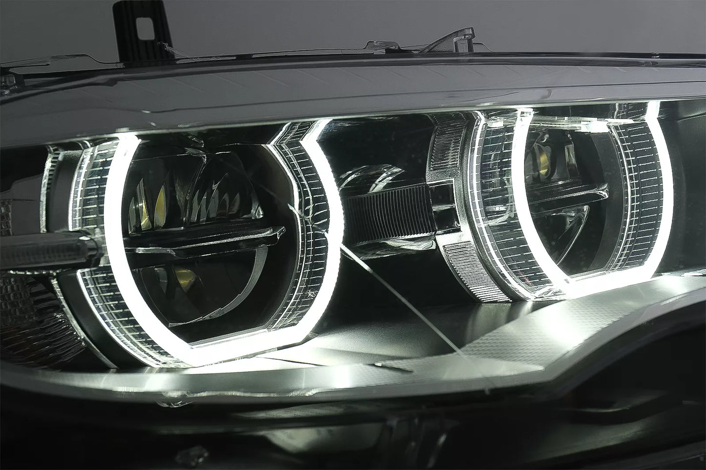 😎Fari LED Xenon Angel Eyes Cerchi 3D Double Halo per BMW X6 E71 08-12😎