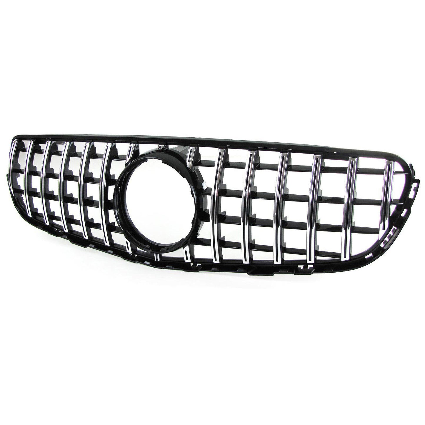 Griglia del radiatore sportiva nera cromata aftermarket compatibile con Mercedes GLC X253 Coupé C253 15-19