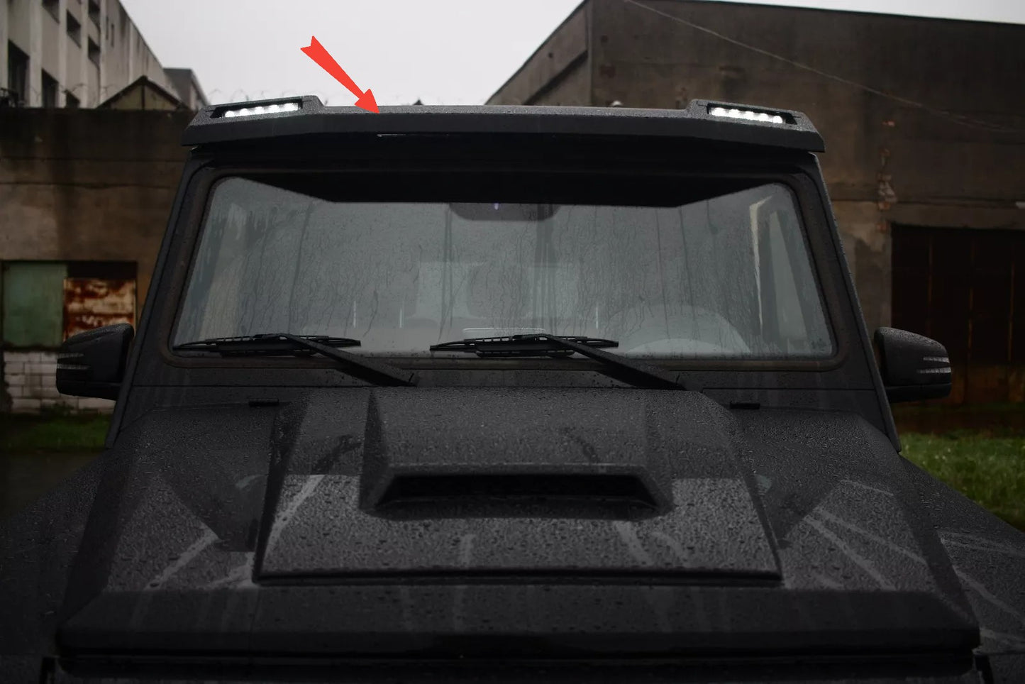 ✨LED Spoiler Tetto Anteriore per Mercedes Classe G W463 1989-2018 6x6 Disegno✨