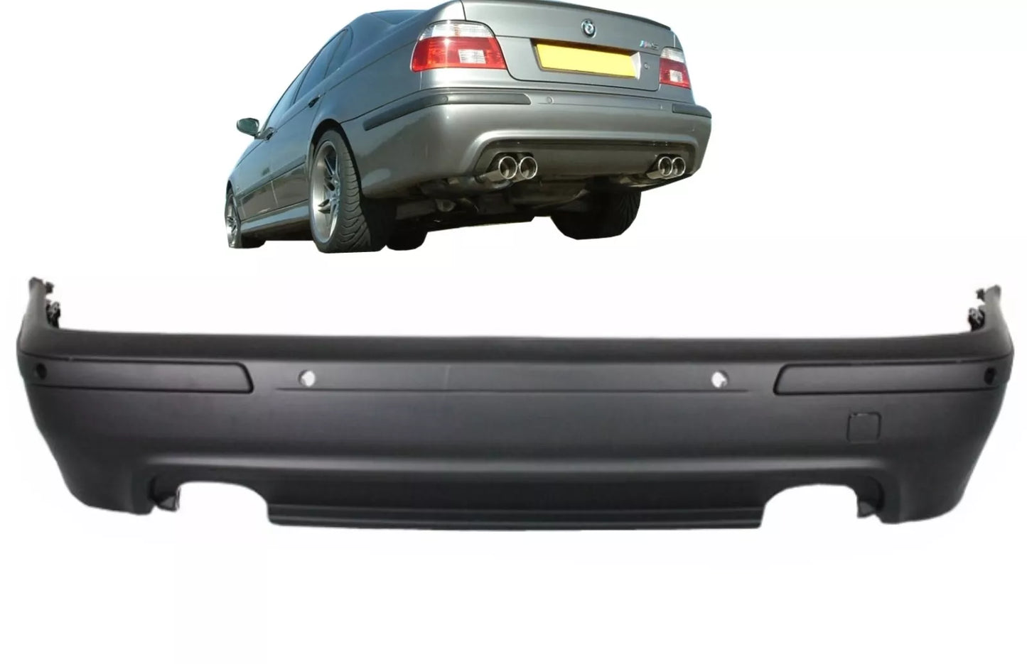 Paraurti posteriore per BMW Serie 5 E39 95-03 Design PDC M5 a doppia uscita