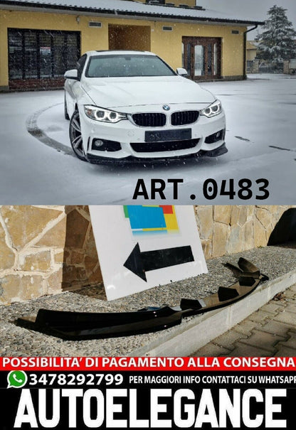 3 PIECE SPLITTER SUITABLE FOR BMW 4 SERIES F32 F33 F36 MSPORT GLOSS BLACK TENZO 