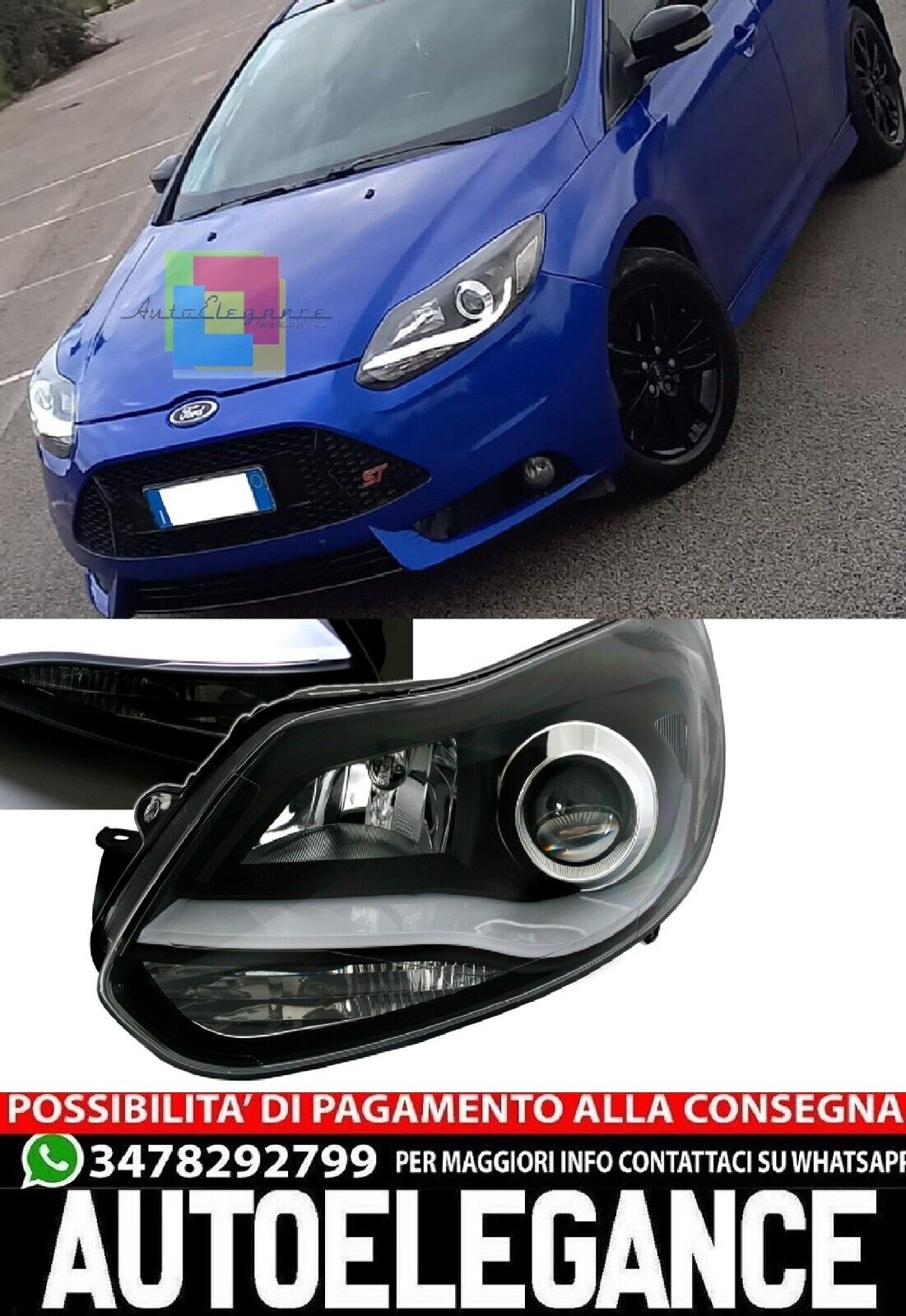FARI SKY WING ADATTI PER FORD FOCUS 3 NERI