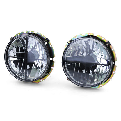 Faro in vetro trasparente fumè nero con reticolo compatibile per VW Golf 1 + Cabrio 74-83