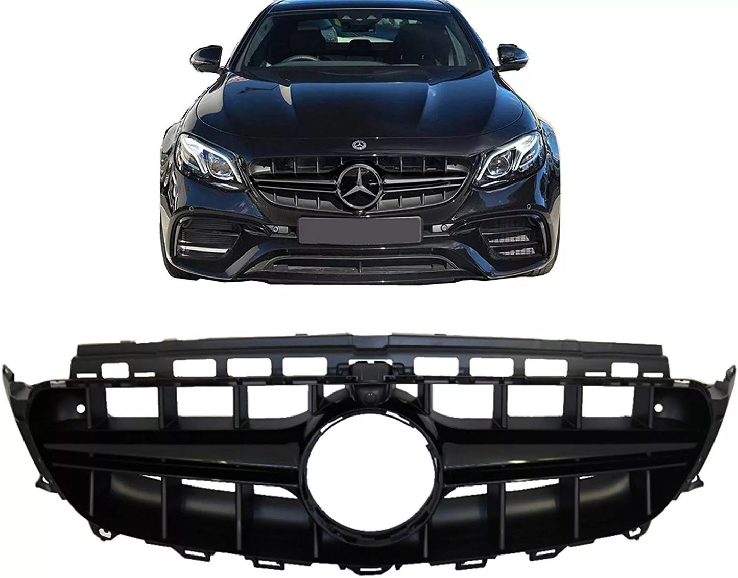 ✨Griglia centrale per Mercedes E W213 S213 C238 A238 16-19 Nero E63 Look ✨
