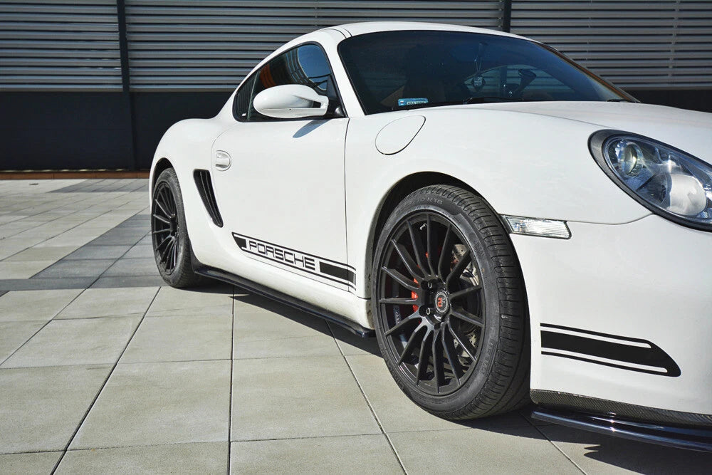 💕  Sotto minigonne  adatto per Porsche Cayman S 987C nero lucido 💕