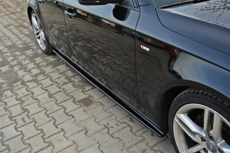 💕Sotto minigonne   adatto  per   Audi A4 B8 Prefazione / FL nero  lucido 💕