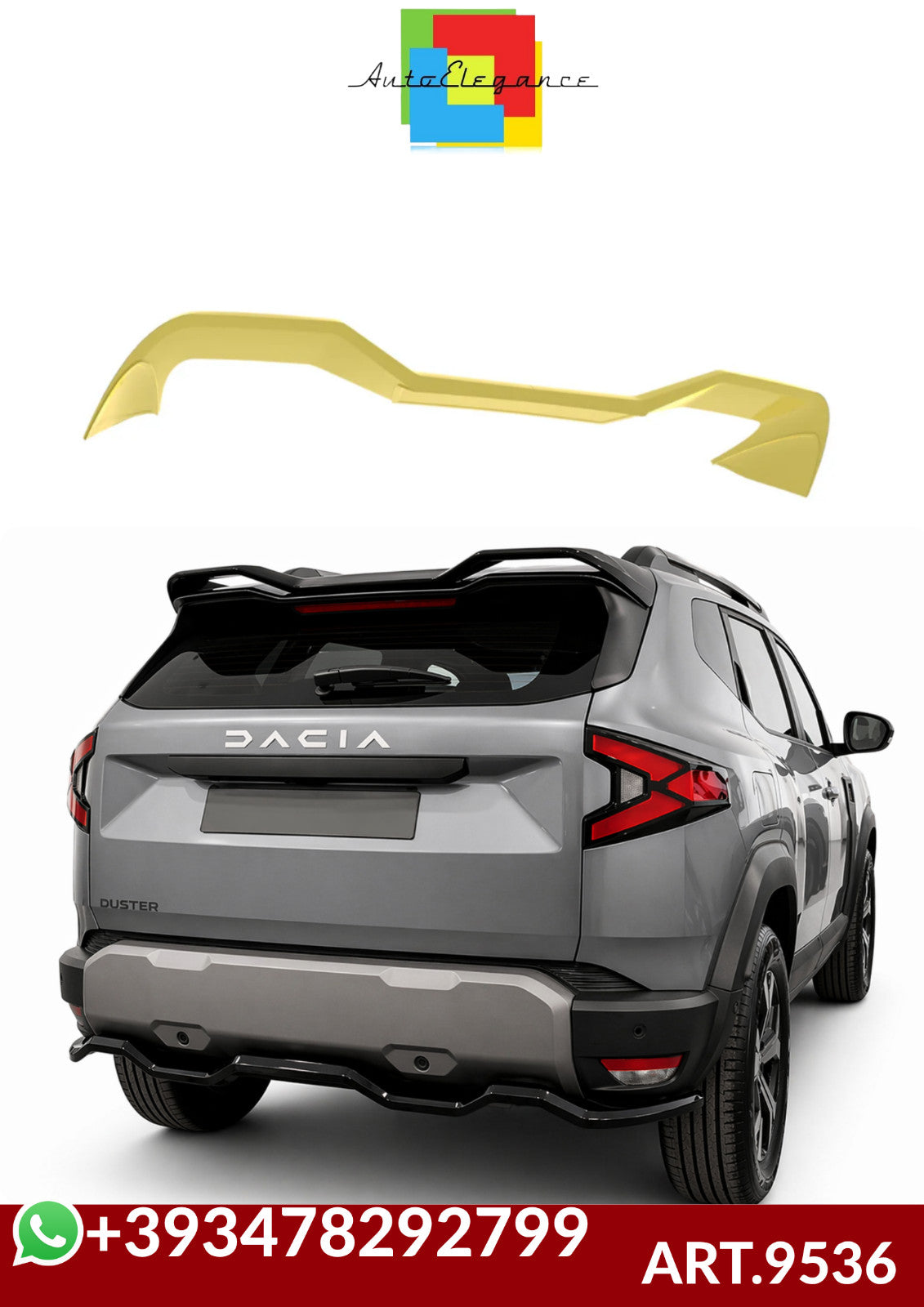 💕ART. 9536 SPOILER DACIA DUSTER MK3 SIN PINTAR💕