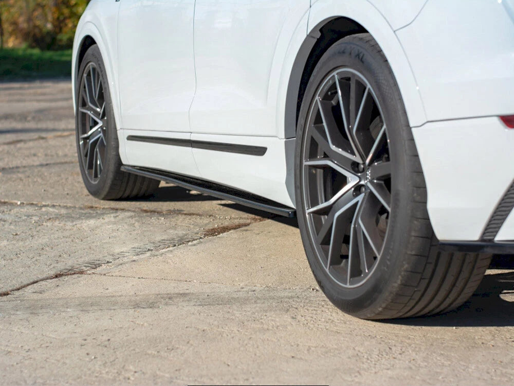 💕 Sotto  minigonne  adatto per  Audi Q8 S Line nero lucido 💕