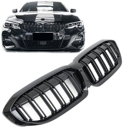ADATTO PER BMW SERIE 3 G20 G21 2019-2022 GRIGLIA DEL RADIATORE NERO LUCIDO AUTOELEGANCERICAMBI