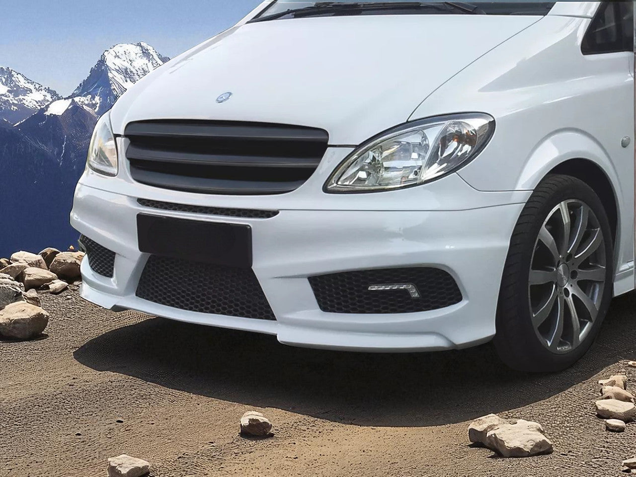 💫Griglia Anteriore Sportiva Nera per Mercedes Vito W639 (2003–2014) –Calandra💫
