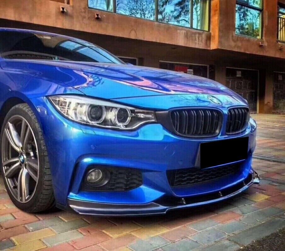 3 PIECE SPLITTER SUITABLE FOR BMW 4 SERIES F32 F33 F36 MSPORT GLOSS BLACK TENZO 