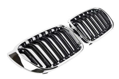 SPORT RADIATOR GRILLE SUITABLE FOR BMW X3 X4 F25/F26 DOUBLE CHROME BAR