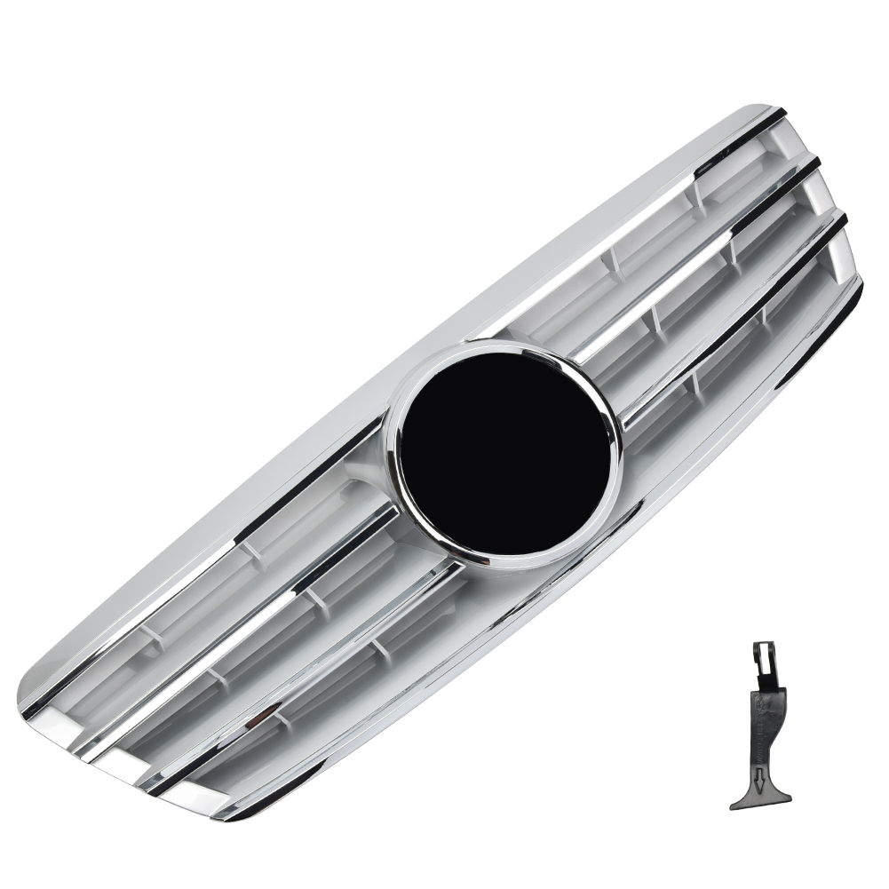 Griglia sportiva per Mercedes W203 S203 C argento cromato CL AMG