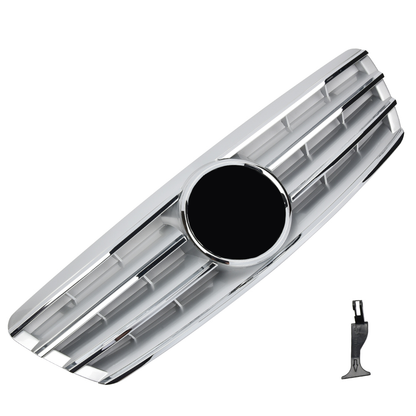 Griglia sportiva per Mercedes W203 S203 C argento cromato CL AMG