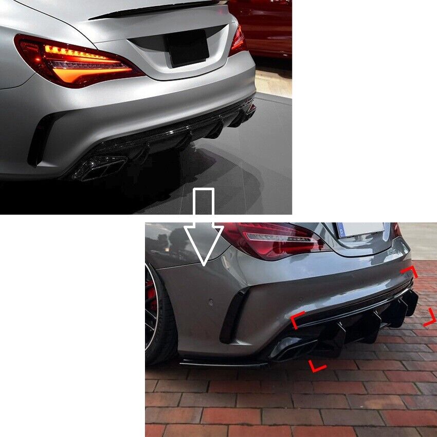 Adatto per diffusore sottospoiler Mercedes C117 X117 CLA 45 AMG