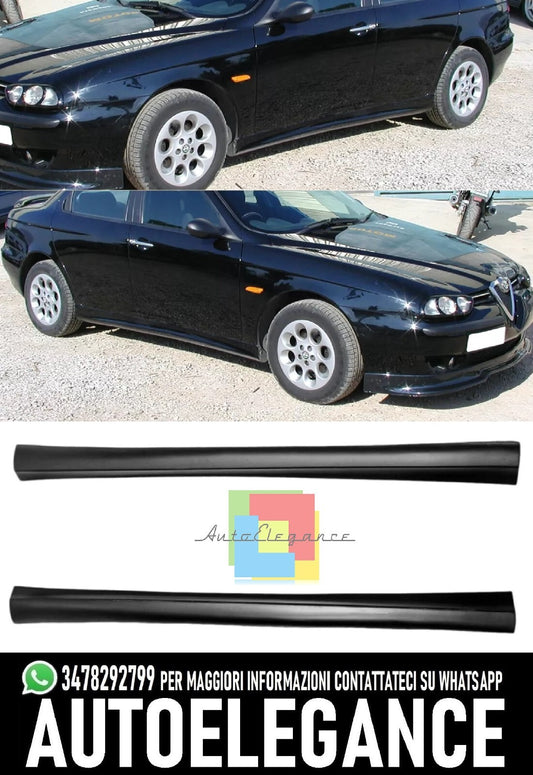 MINIGONNE LATERALI ADATTE PER ALFA ROMEO 156 PORTE IN ABS LOOK TUNING