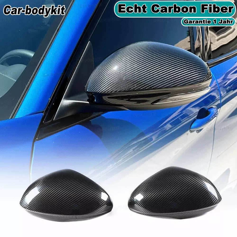 Coppia Coprispecchietti Carbonio Specchietti Specchietto Specchietto Add-on per Alfa Romeo Giulia Limousine 2015-18