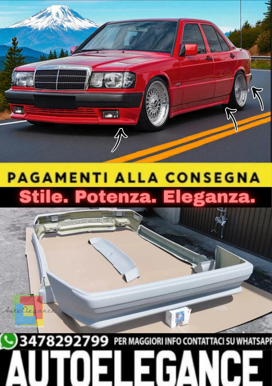 💫Kit Carrozzeria Look AMG per Mercedes 190 (W201) – Paraurti Anteriore💫