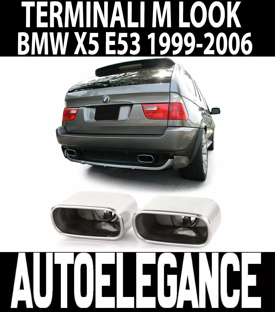 BMW X5 E53 Paar Anschlüsse Von Auspuffanlage Sport Look M Ovale Design M